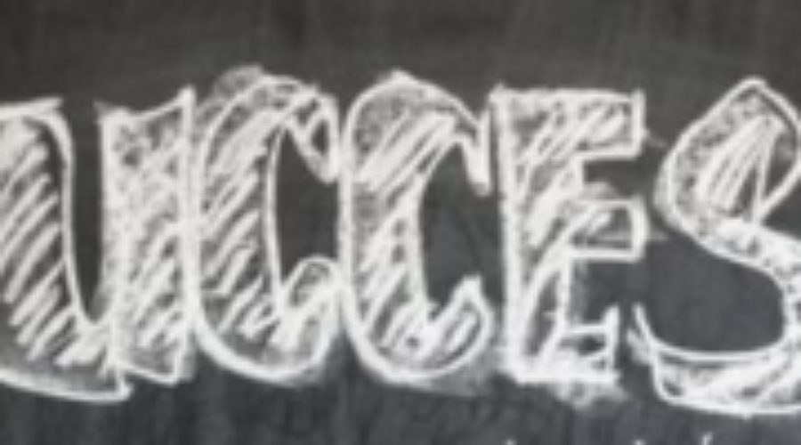 Chalkboard with Success on it